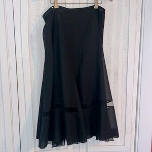 • Vintage Sonia Rykiel PARIS light black + silver button gem skirt